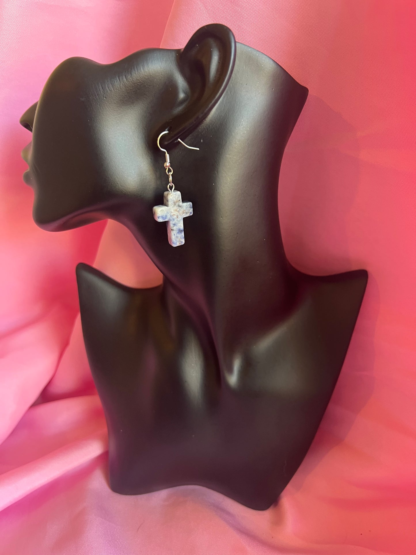 Blue Marble Gemstone Crosses