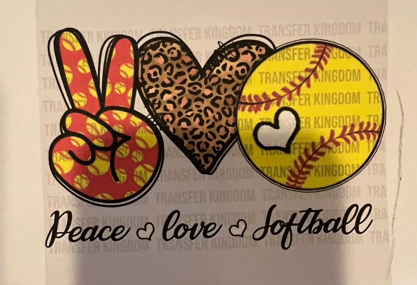 Peace Love Softball Shirt
