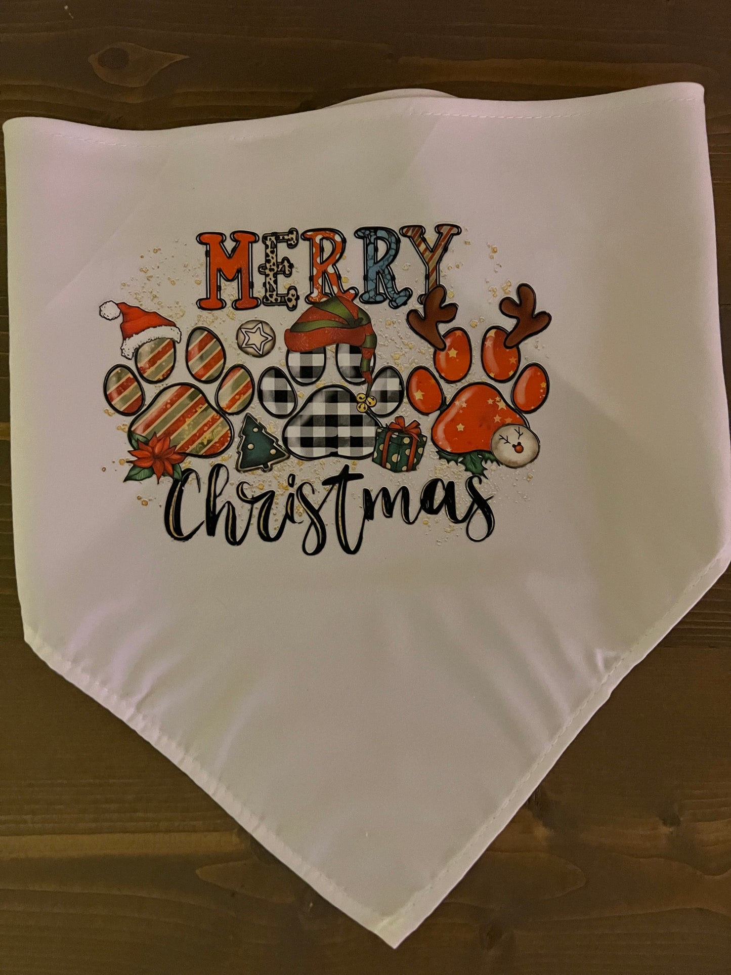 Merry Christmas Dog Bandanas