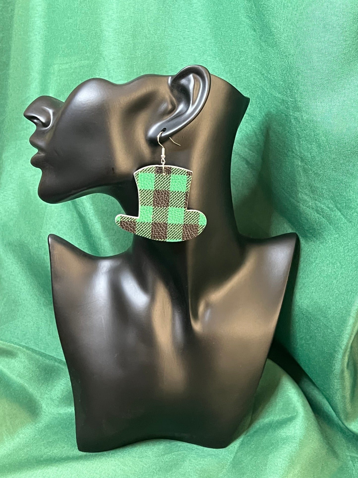 Buffalo Plaid Leprechaun Hats