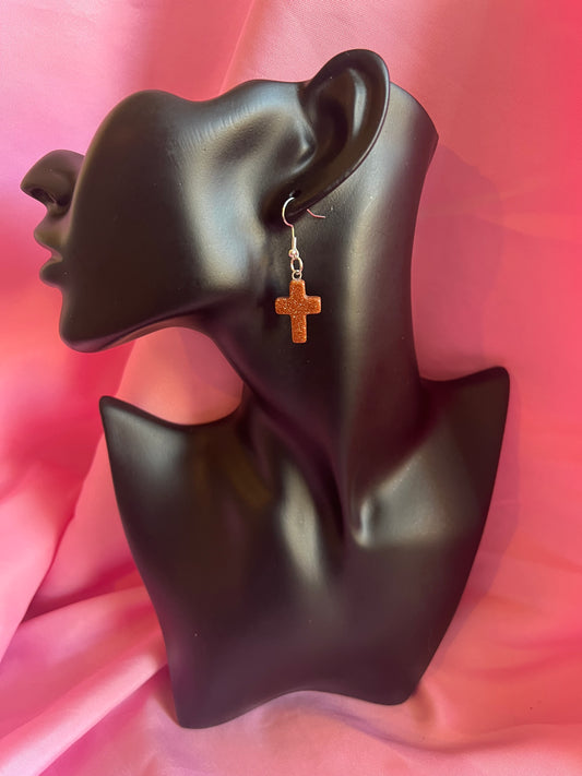 Sparkle Brown Gemstone Crosses