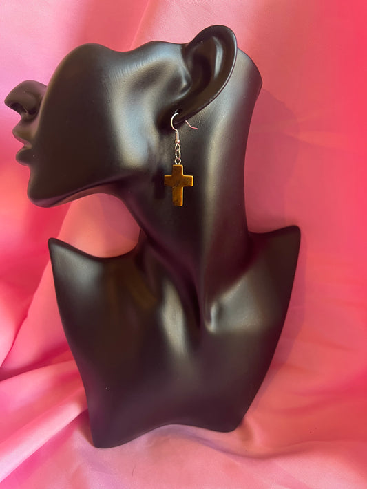 Amber Gemstone Crosses