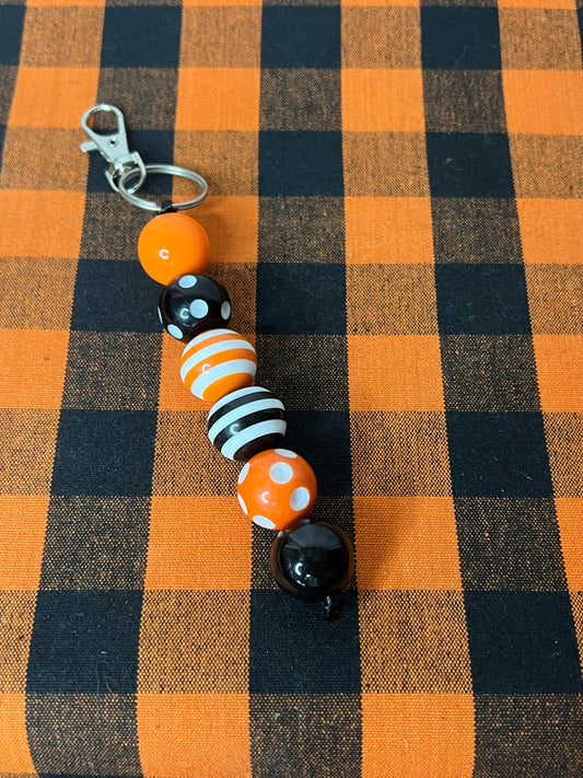 Mini Halloween Stripes & Dots Keychains