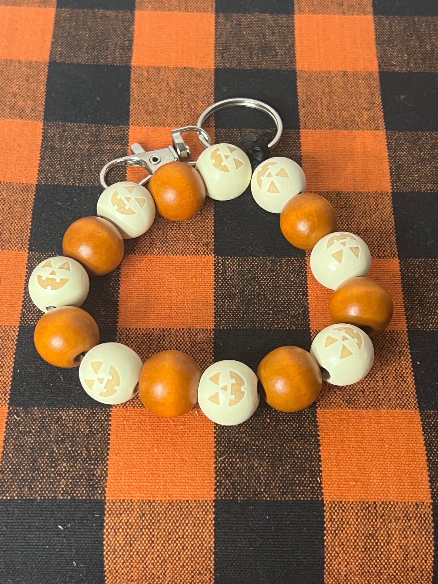 Cream Pumpkin Key Chains