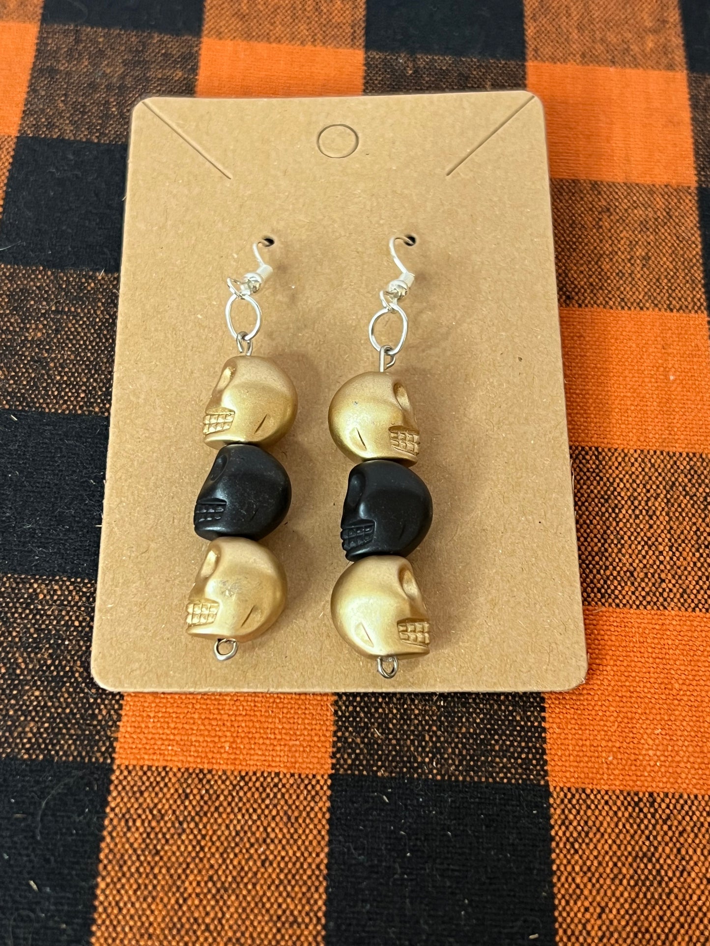 Gold & Black Skulls