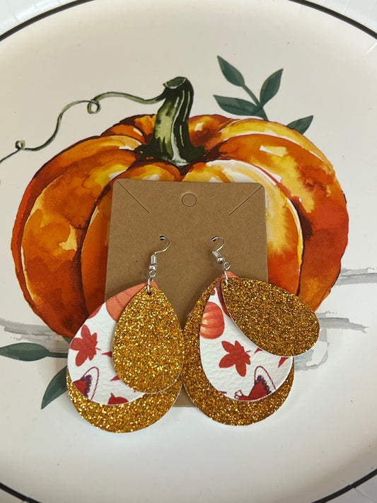 Glitter Thanksgiving Earrings