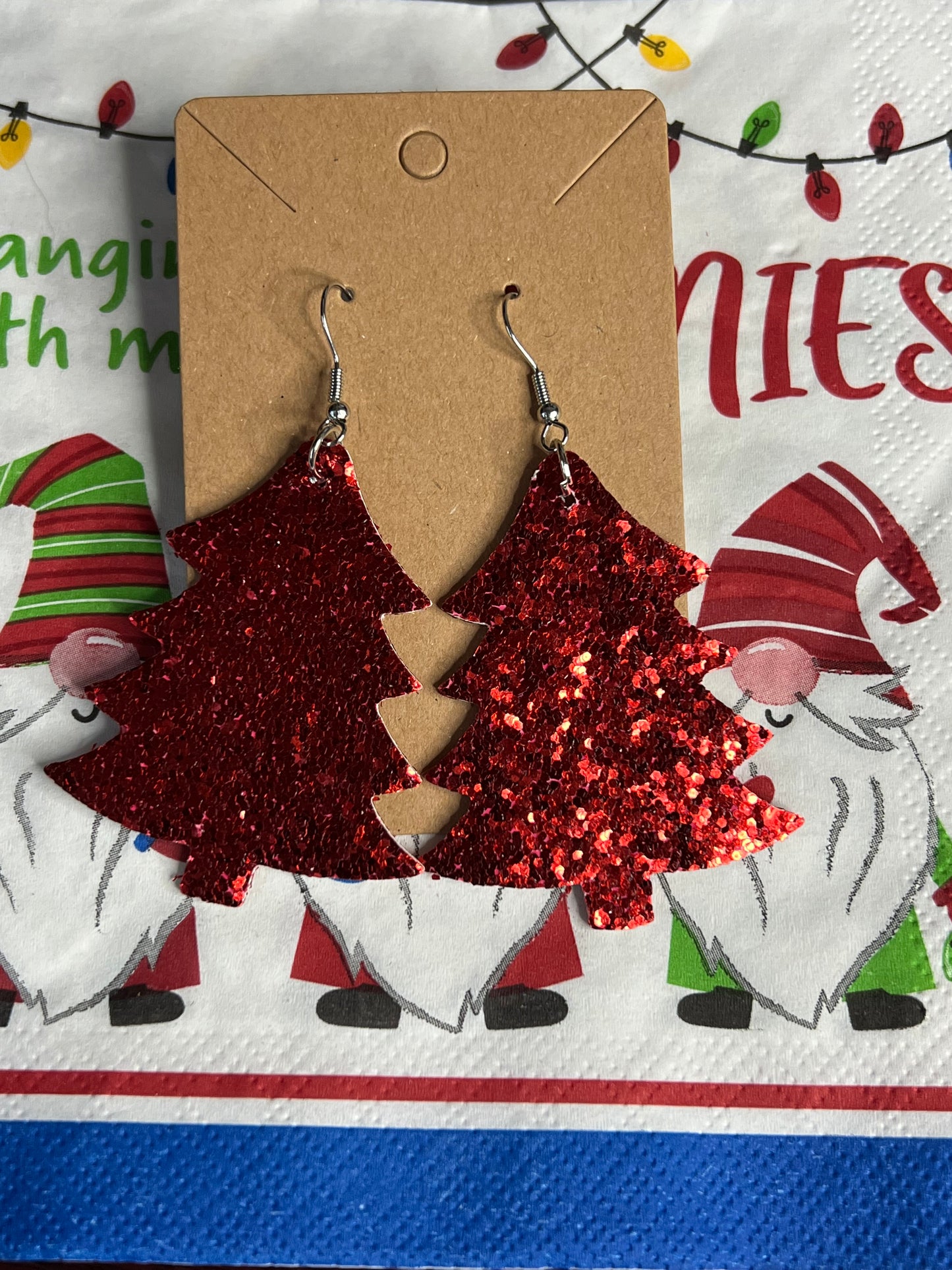 Super Glittery Red Christmas Trees