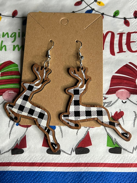 Black Plaid Reindeer