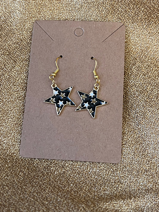 Black, Gold & White Stars