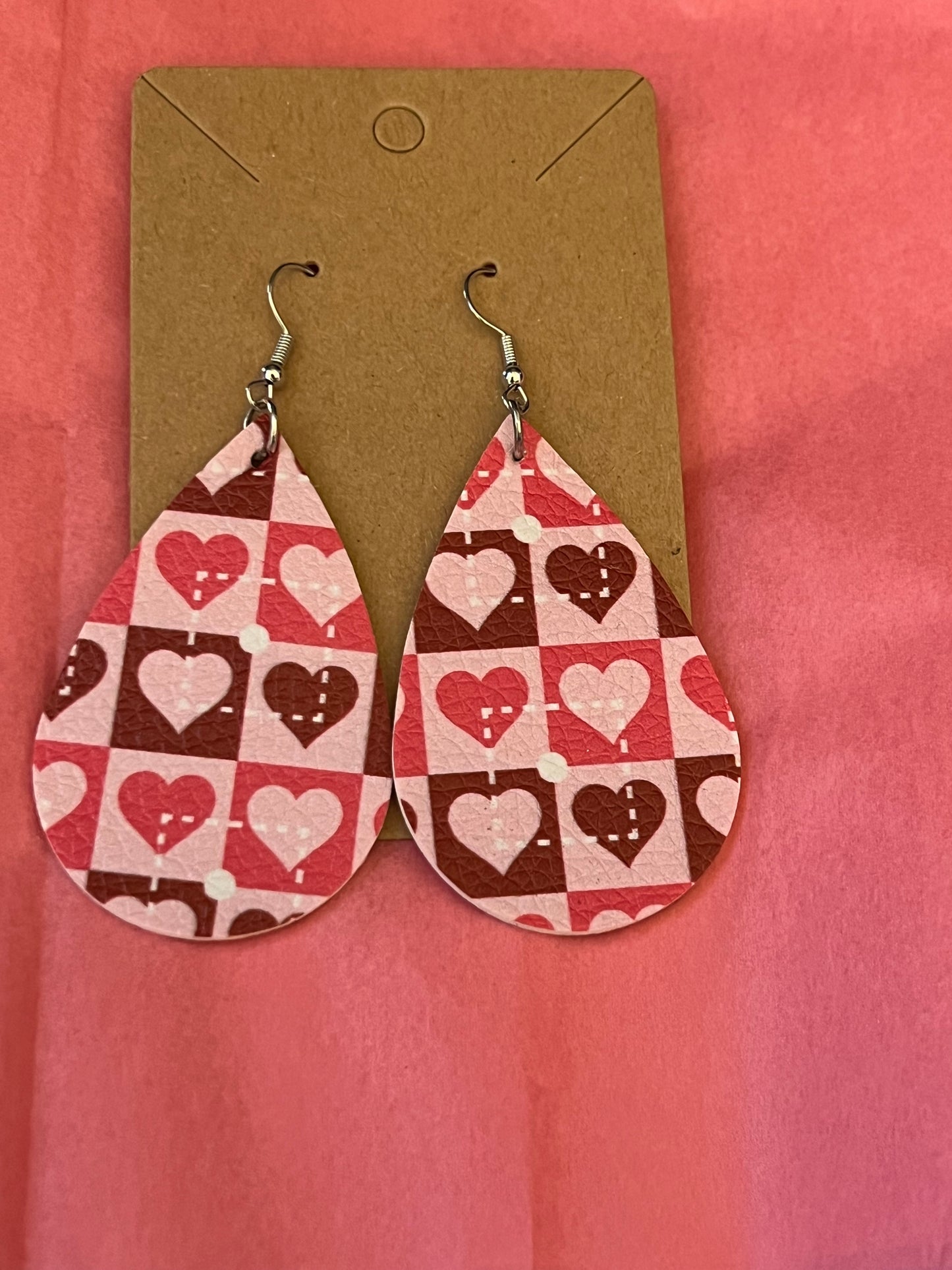 Brown & Pink Hearts