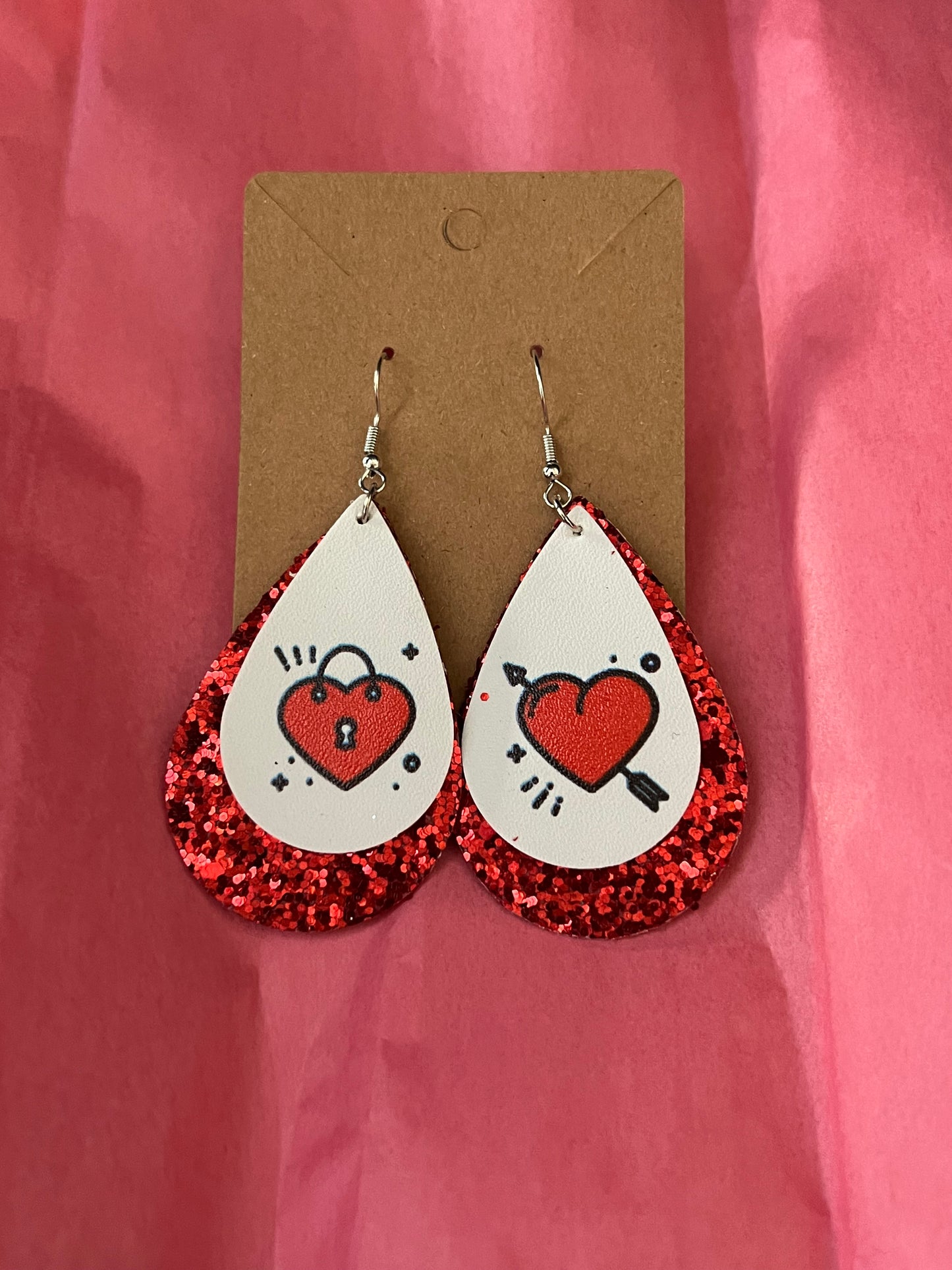 Glitter Red Hearts