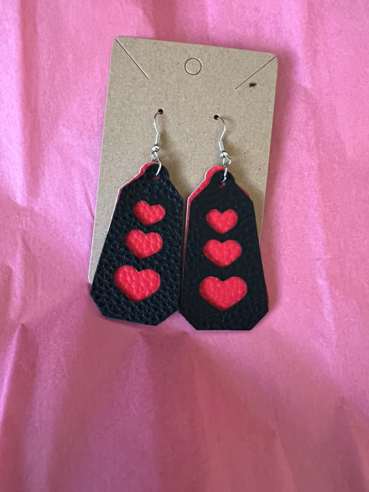 Black & Red Hearts