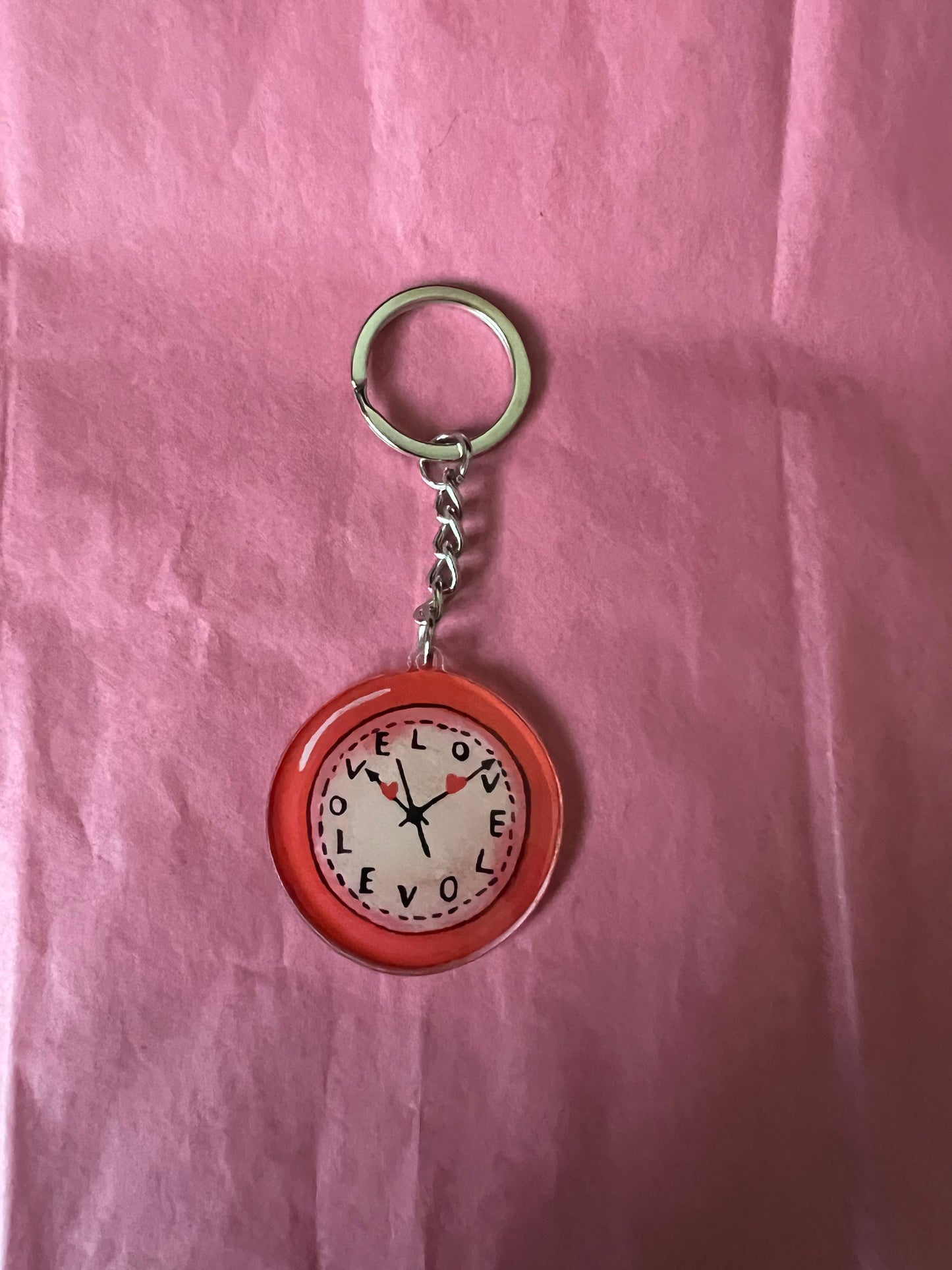 Love Clock Keychains