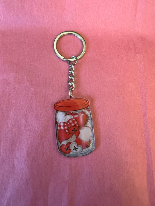 Jar of Hearts Keychain