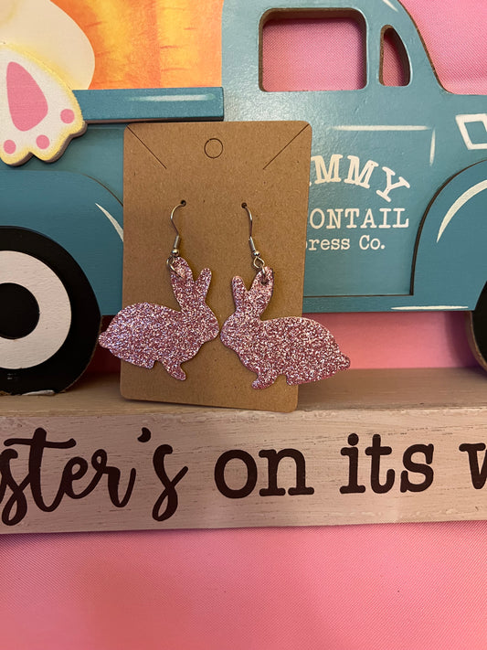 Pink Glitter Rabbits