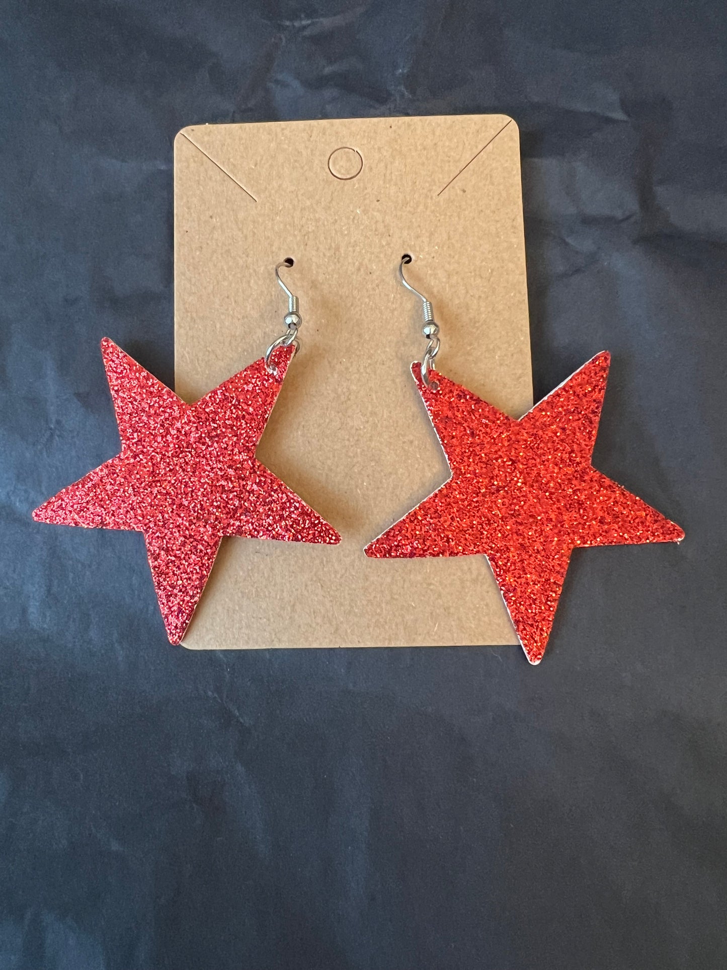 Red Glitter Stars