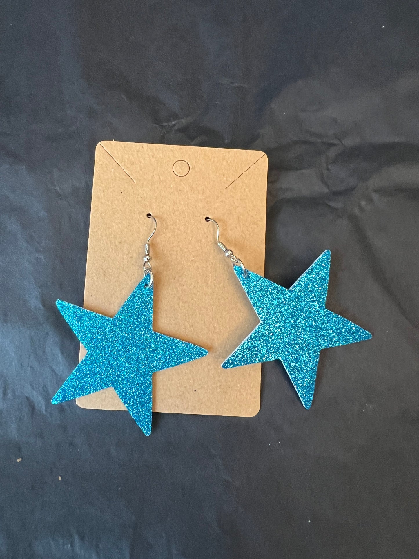 Blue Glitter Stars