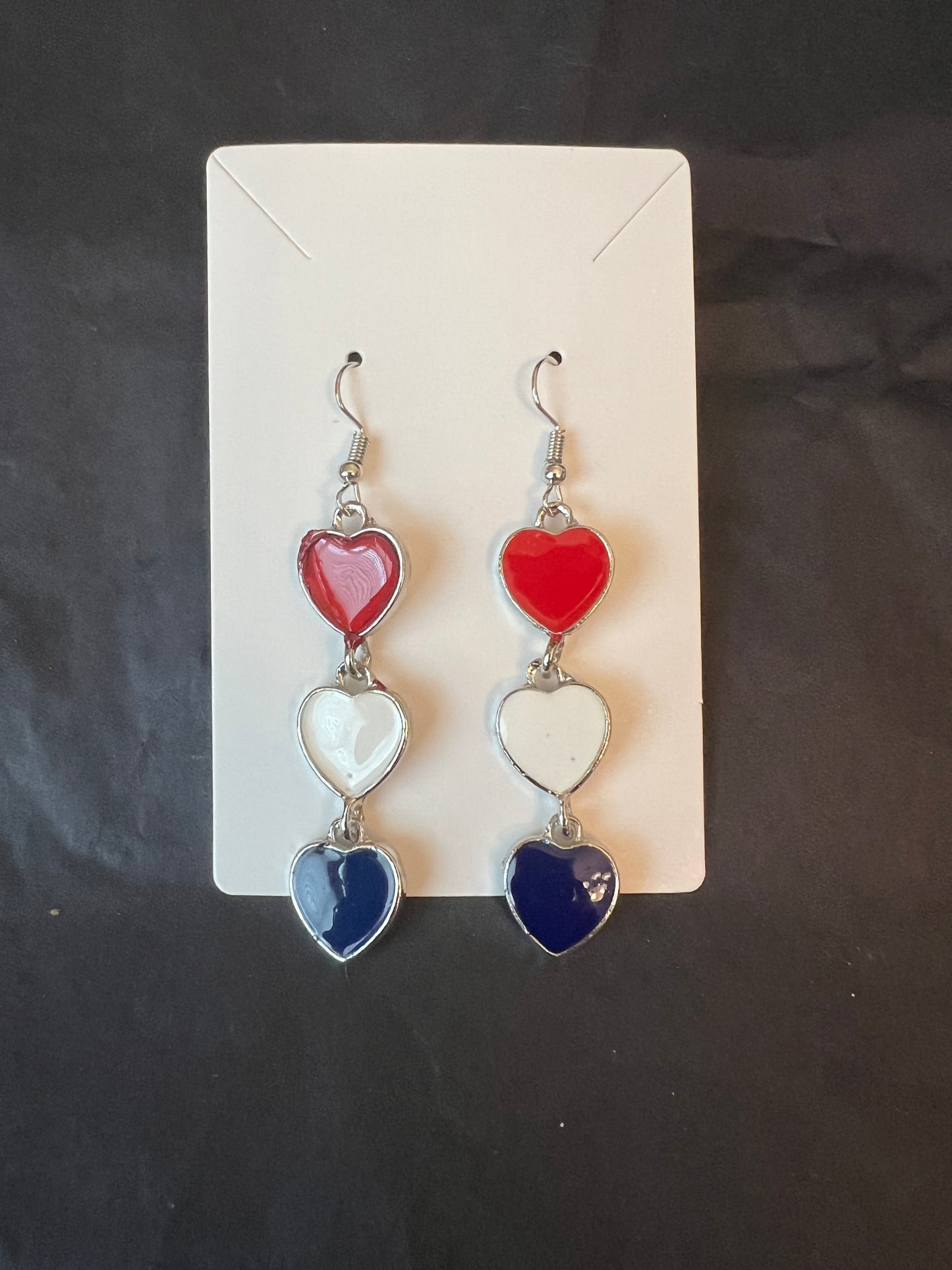 Red, White & Blue Hearts