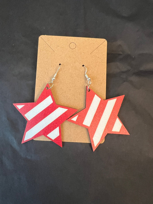 Red & White Stripe Stars