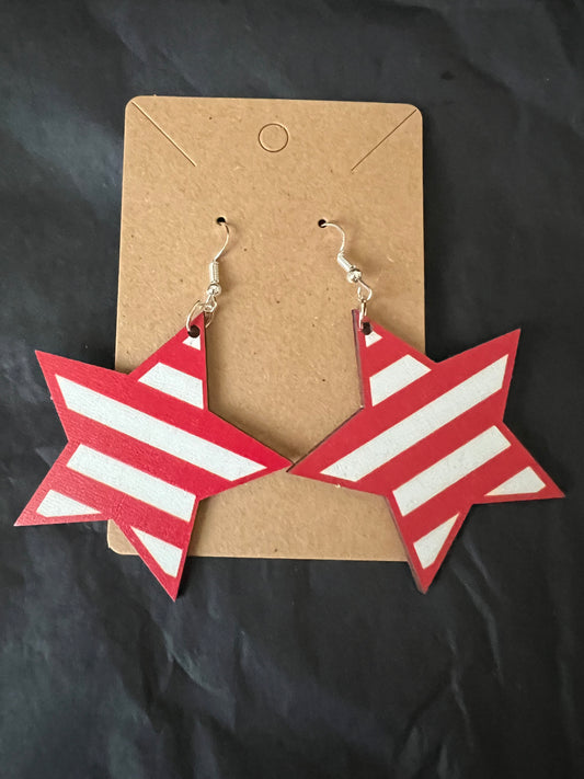 Red & White Stripe Stars