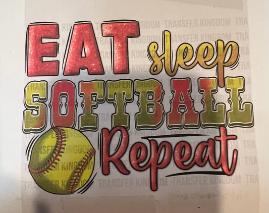 Eat Sleep Softball Repeat Shirt
